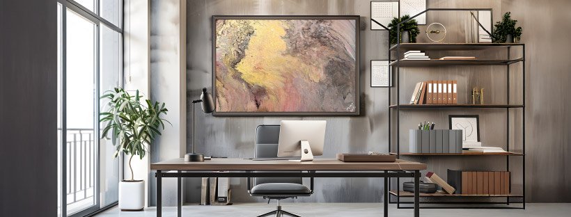 How to Design a Motivating Workspace with Digital and Fluid Art